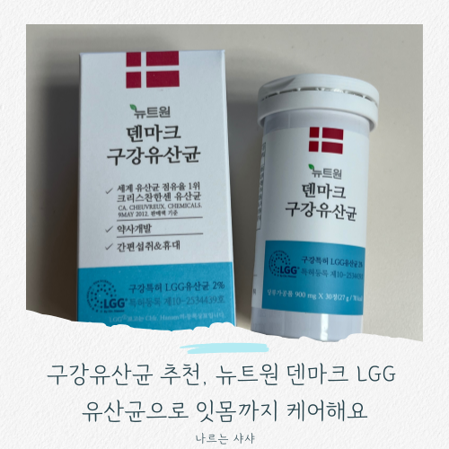 구강유산균 추천, 뉴트원 덴마크 LGG 유산균으로 잇몸까지 케어해요