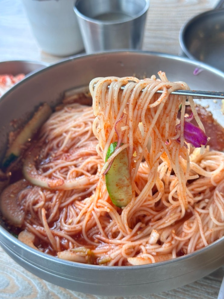  성남 신포비빔국수돈까스, 판교 운중동 먹거리촌 입맛 돋는 맛집