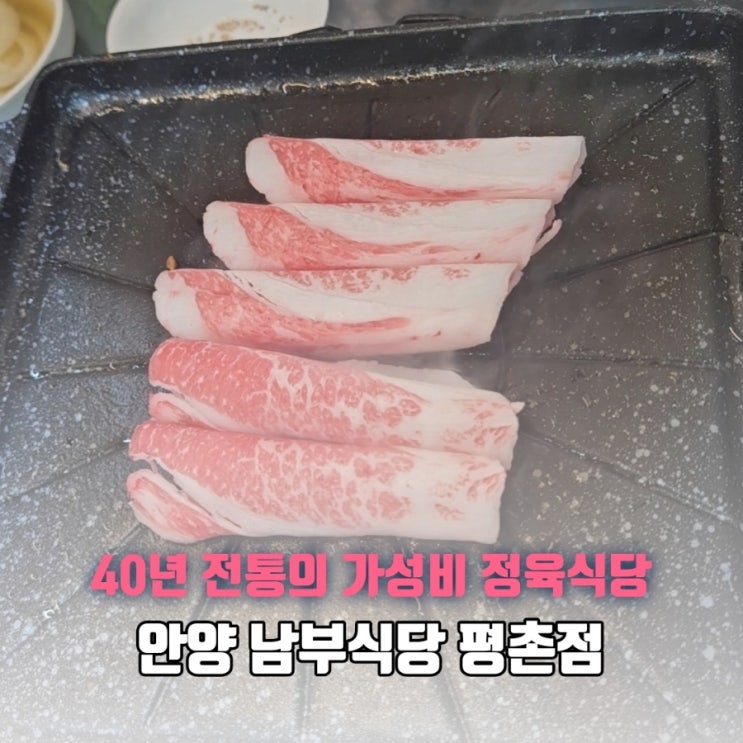  평촌 남부정육식당 | 40년 전통 고깃집, 가성비 한우와 육회까지!