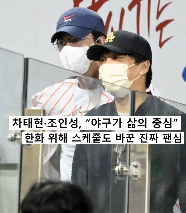 <b>차태현</b>·<b>조인성</b>의 진짜 야구사랑, 한화 경기 위해 <b>스케줄</b>까지... 