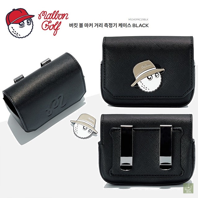 ⛳ 말본 볼마커 버킷 로고 골프 거리 측정기 부쉬넬 보이스캐디 케이스 자석 클립형 볼 파우....