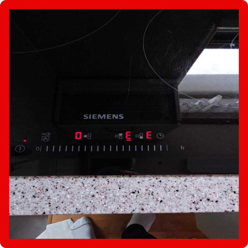 SIEMENS 인덕션 우측 화구 안됨 에러뜸 메인 교체