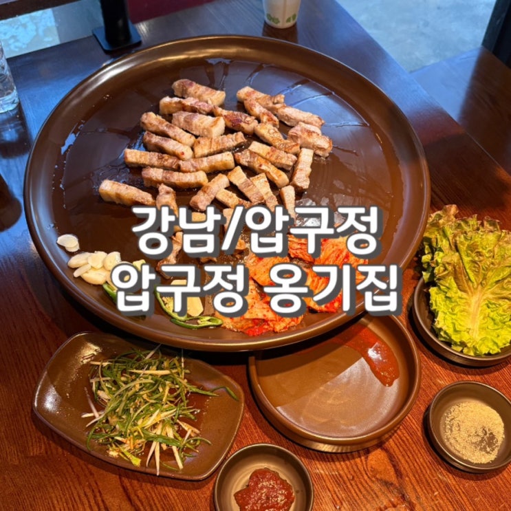  압구정 고기집 옹기집 본점에서 삼겹살 볶음밥 후기 feat. 웨이팅 주차 정보