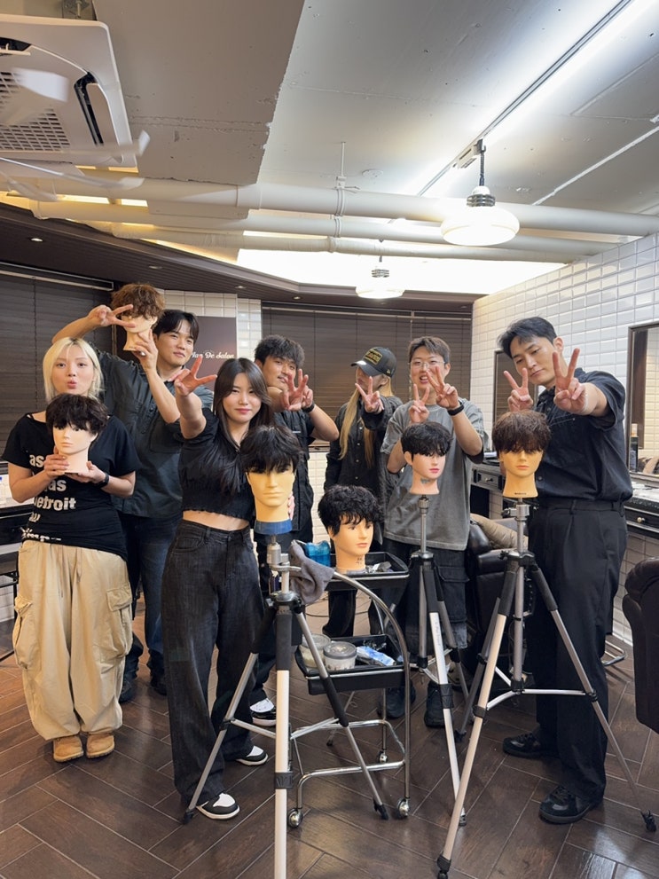  왕십리 미용실 맨드 살롱 왕십리역점 수민 / 찬교원장님 믹스펌 기술 공유