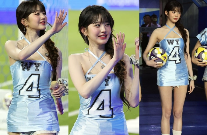  아이브 장원영 시축 의상 논란…“과했다 vs 예뻤다” 팬들과 대중의 엇갈린 반응