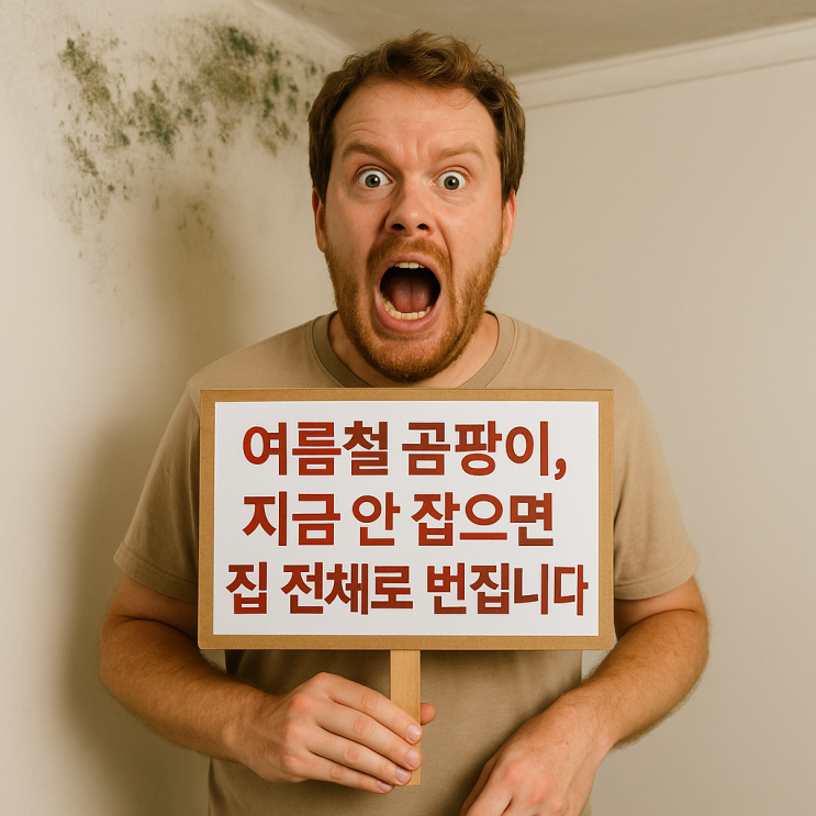  여름철 곰팡이, 지금 안 잡으면 집 전체로 번집니다. 냄새·곰팡이·건강까지 망치는 여름 습기, 뿌리부터 제거하는 실전 루틴