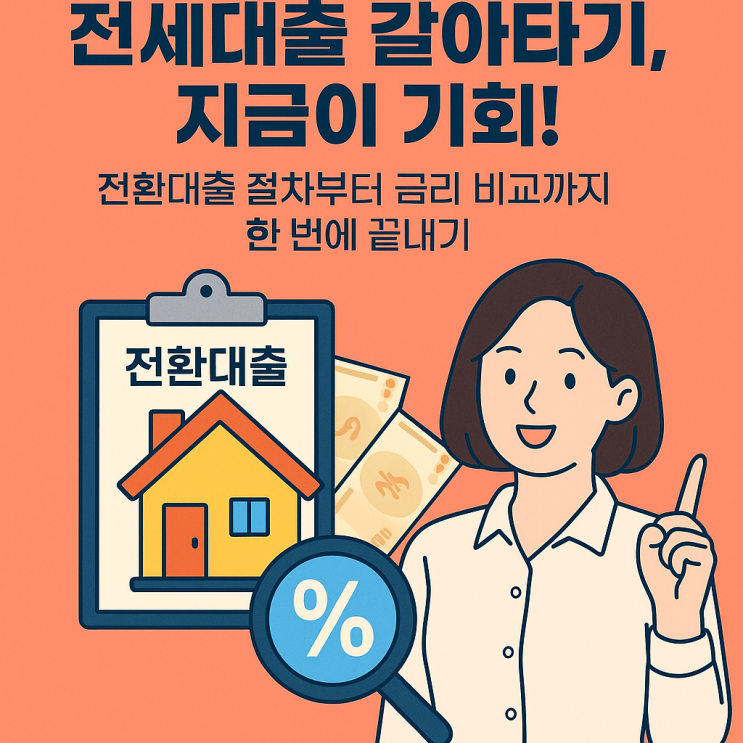  전세 대출 갈아타기, 지금이 기회! 전환대출 절차부터 금리 비교까지 한 번에 끝내기