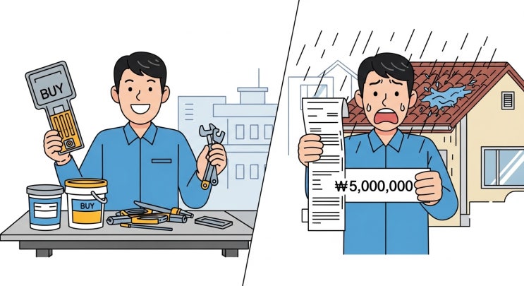  셀프 옥상 방수했다가 500만 원 손해 봤습니다.