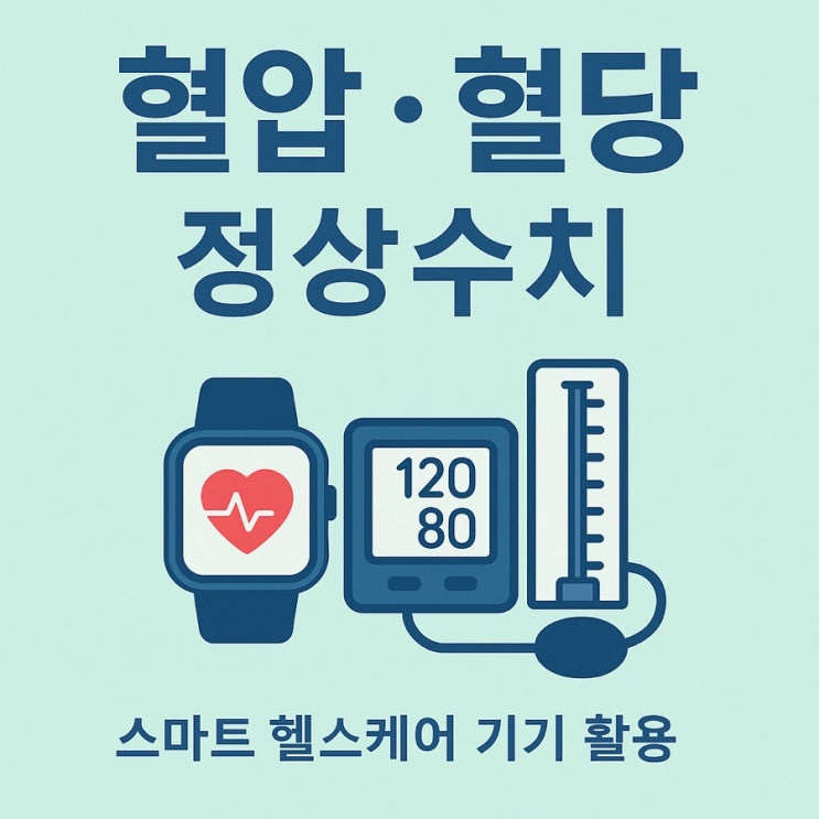  혈압 · 혈당 정상수치 (+스마트 헬스케어 기기 활용)
