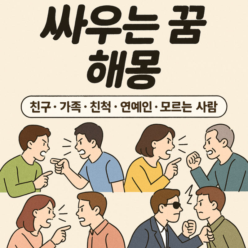 싸우는 꿈 해몽 총정리 - 친구, 가족, 친척, 연예인, 모르는 사람과 싸우는 꿈의 의미
