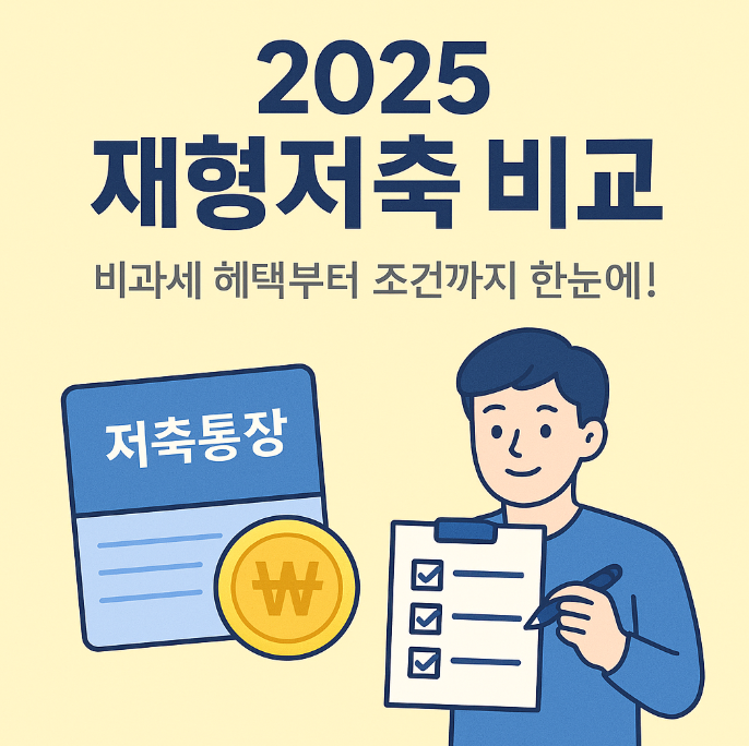  2025 재형저축 비교 | 비과세 조건부터 가입 전 주의사항까지