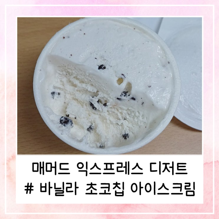  매머드 익스프레스 디저트 추천 | 바닐라 초코칩 아이스크림 후기