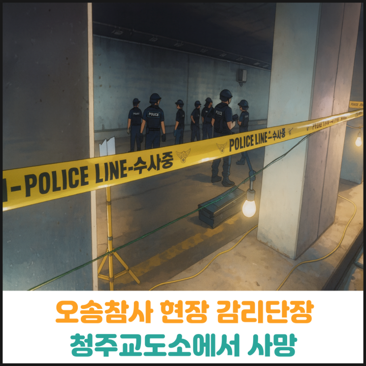  오송참사 현장 감리단장, 청주교도소에서 사망