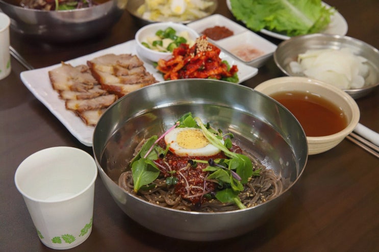  신선한 재료로 만든 금산비빔막국수의 진수, 복수막국수