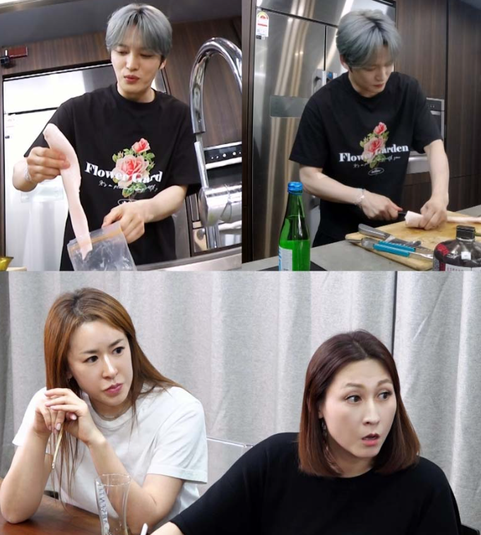  김재중, 누나들 위한 '오드레기 안주 풀코스' 요리 공개!