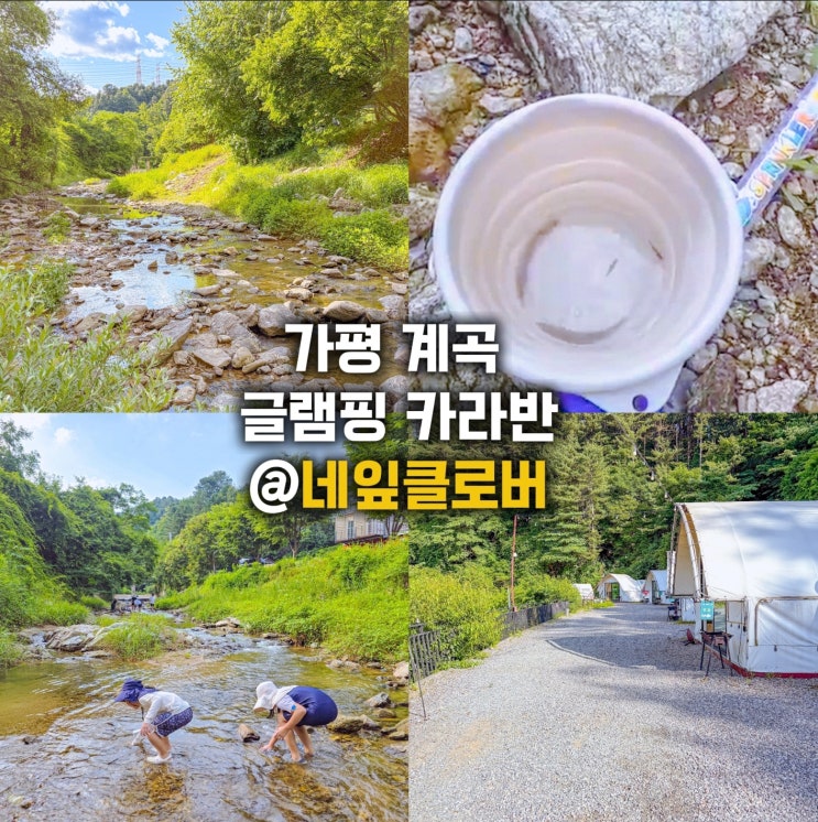  가평 계곡 캠핑 -네잎클로버 카라반 글램핑