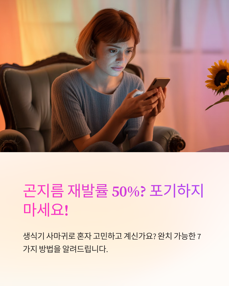 [손안에뉴스] 곤지름 재발률 50%? 절대 포기하지 않고 완치하는 7가지 방법
