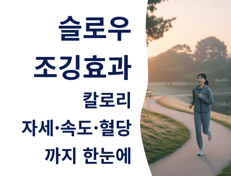  슬로우조깅 효과와 칼로리 총정리: 자세·속도·혈당까지 한눈에