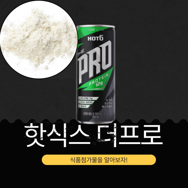  단백질 12g 핫식스 더프로 에너지 드링크 － 영양성분 식품첨가물 분석