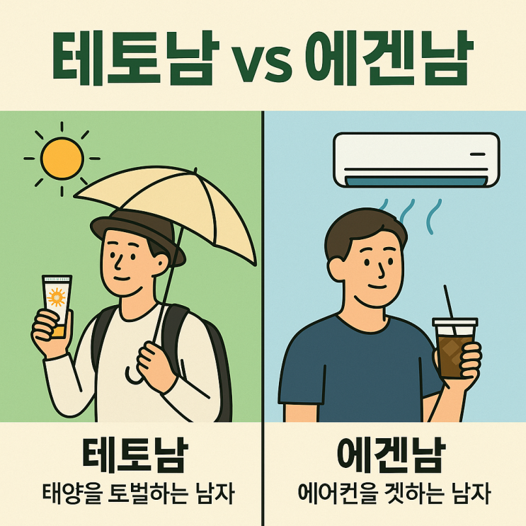  여름에 살아남는 두 가지 방법, 테토남 vs 에겐남