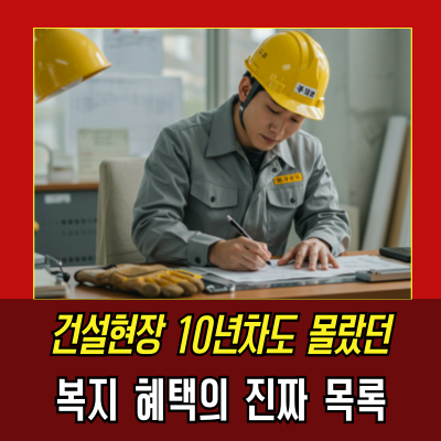 건설근로자공제회 복지카드 혜택, 산재보상 확인