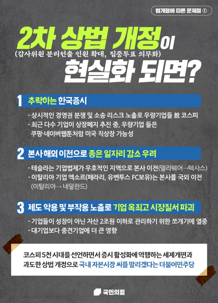<2차 <b>상법</b> 개정, <b>노란봉투법</b>, <b>방송3법</b>이 현실화 되면?>