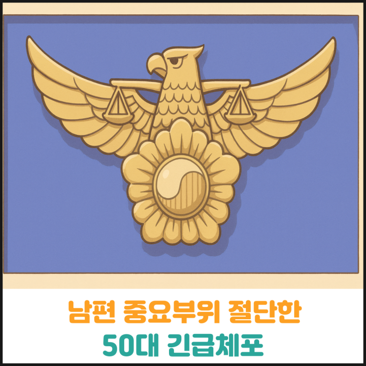  카페에서 남편 중요부위 절단한 50대 긴급체포