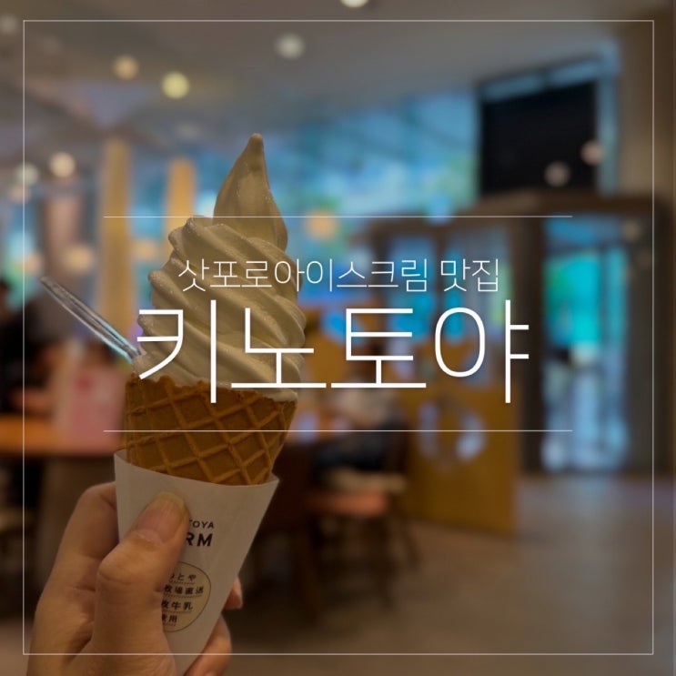  삿포로 키노토야 소프트 아이스크림 맛집