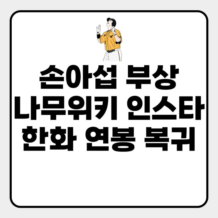  손아섭 부상 나무위키
