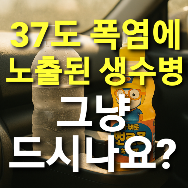  37도 폭염에 노출된 생수병, 그냥 드시나요?