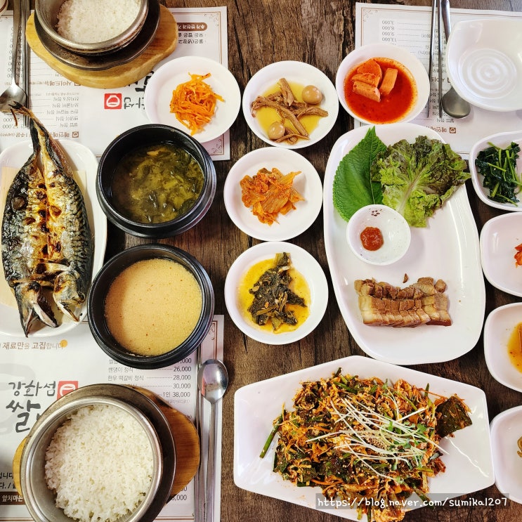  강화도 맛집 강화섬쌀밥집 쌀밥정식 밴댕이회무침 추천