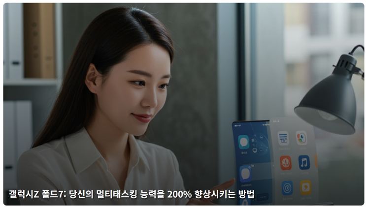  갤럭시Z 폴드7: 당신의 멀티태스킹 능력을 200% 향상시키는 방법