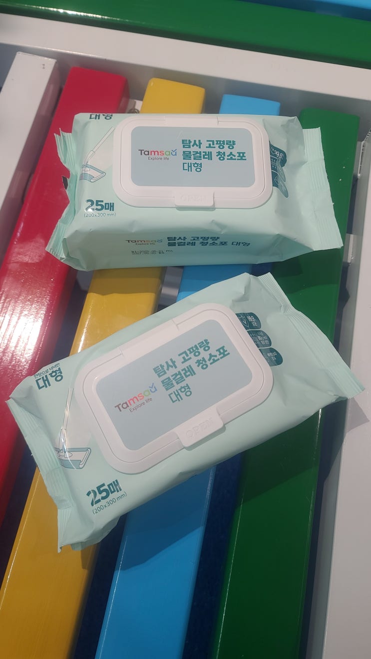  대형 물걸레 청소포 베이킹소다 함유되어 살균효과에 좋은 탐사