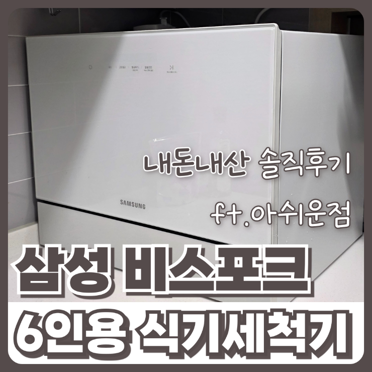 삼성 비스포크 6인용 카운터탑 식기세척기 추천하지만 아쉬운 점