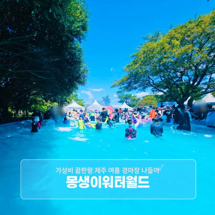  가성비 끝판왕 제주 여름 경마장 나들이 몽생이워터월드