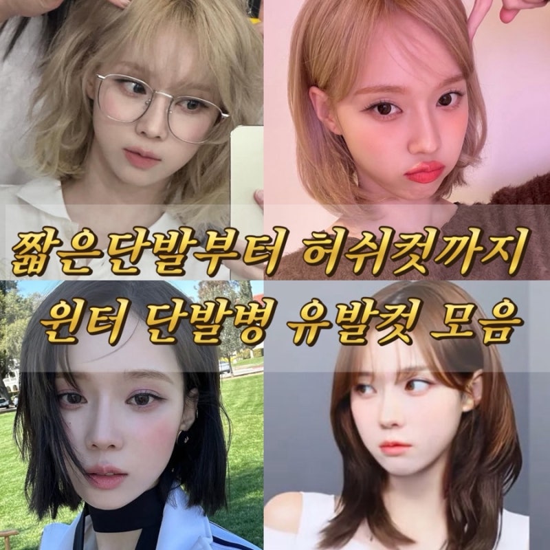 단발병 유발하는 윈터 짧은단발｜중단발 레이어드컷·허쉬컷 분석