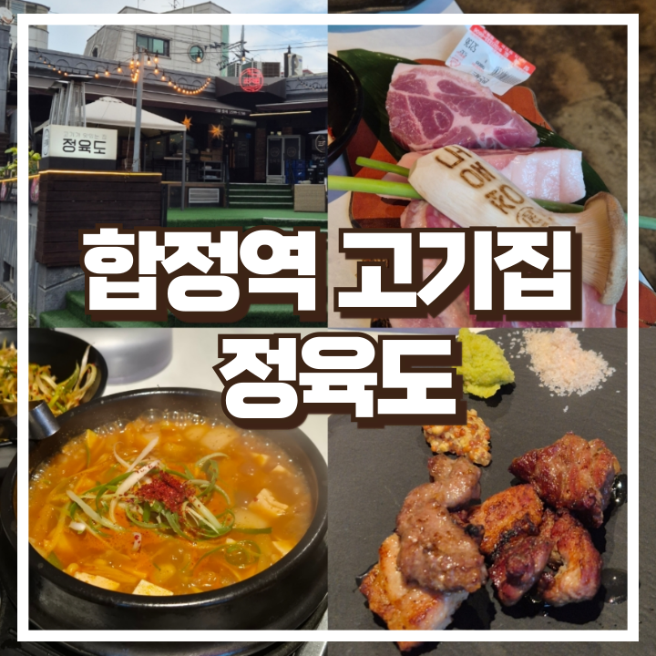  합정역 고기집 정육도 한돈세트 한우된장술밥 후기