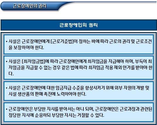  장애인 직업재활시설 근로장애인