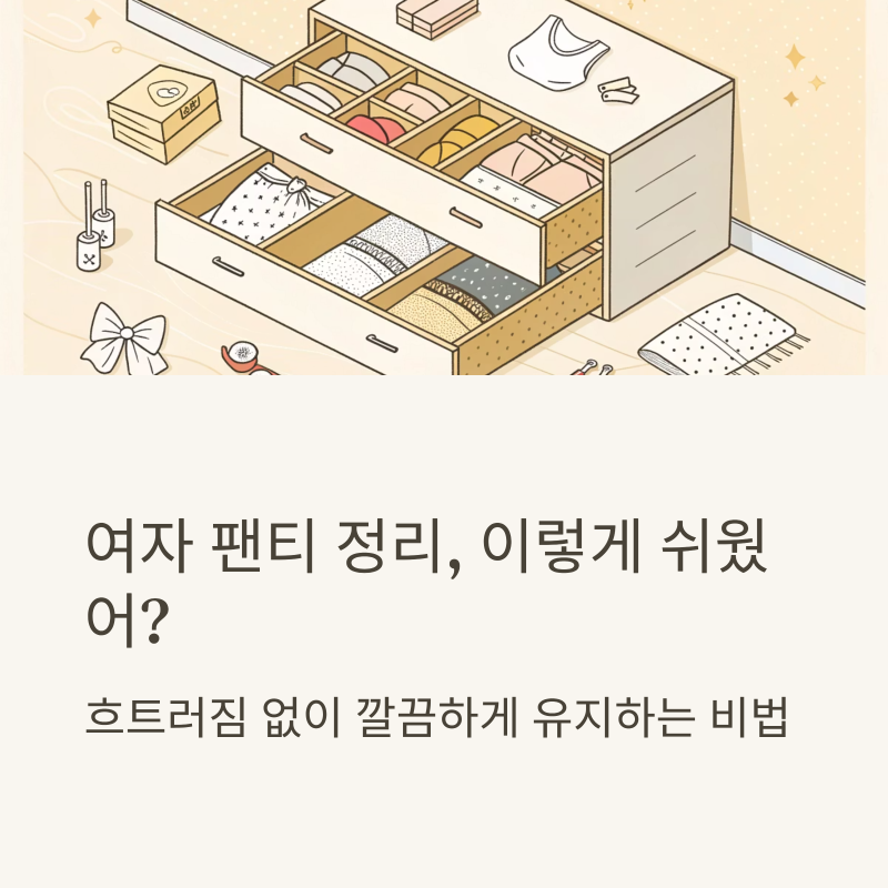 여자 팬티 정리법 한 번에 끝내는 접는 순서