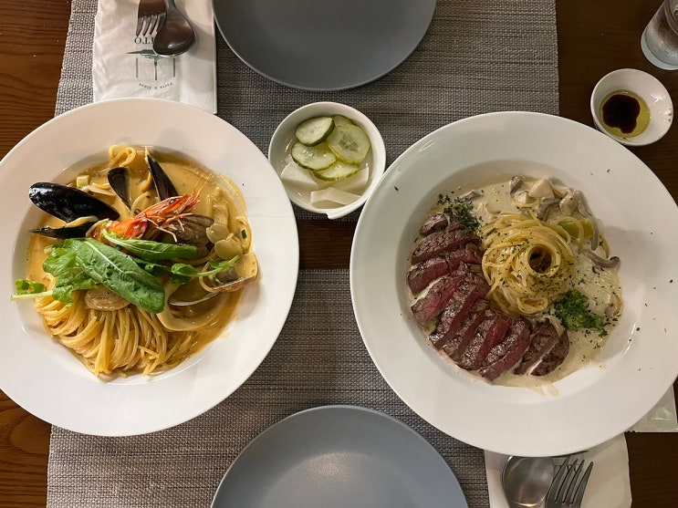  천안 분위기 좋은 크림파스타 맛집 '인비또' 마라 해산물 크림 파스타 추천!!