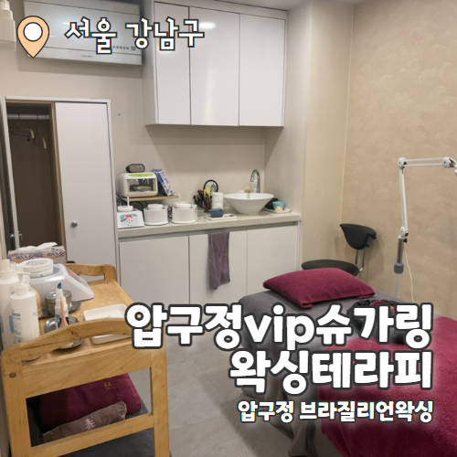  압구정VIP슈가링왁싱테라피 : 100% 천연성분으로 안전하게 압구정피부관리 브라질리언왁싱 후기