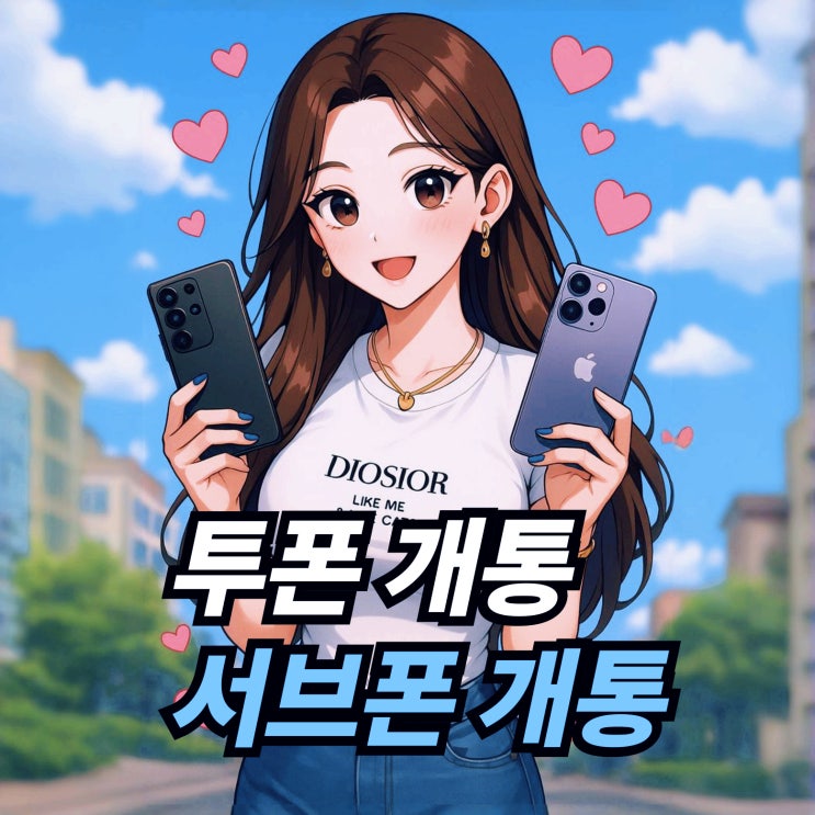  투폰 개통 서브폰 선불유심 활용 방법