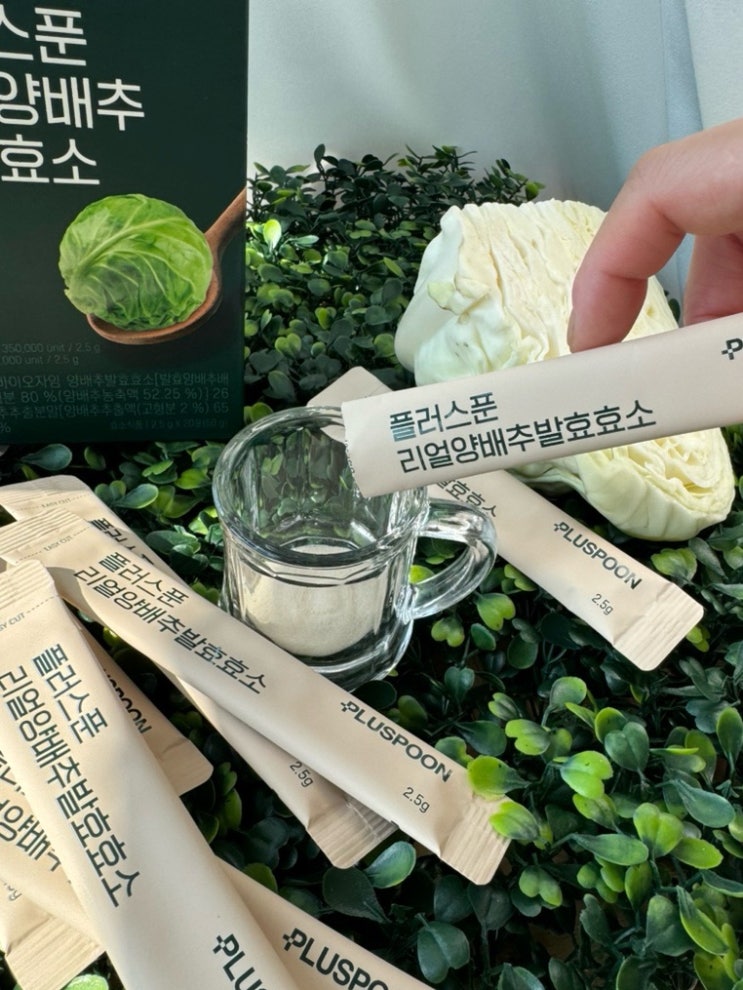  저분자 발효효소 담은 플러스푼 양배추효소 먹어봤어요