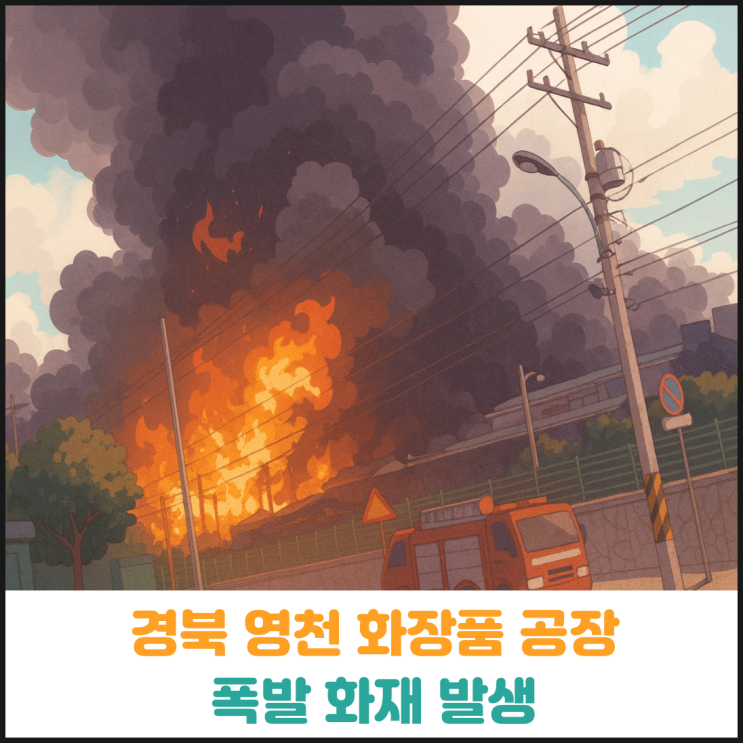  경북 영천 화장품 공장 폭발 화재 발생