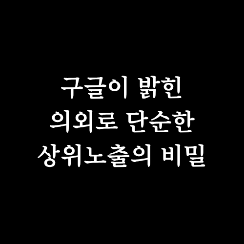  상위노출 AI 시대에도 여전히 SEO가 답