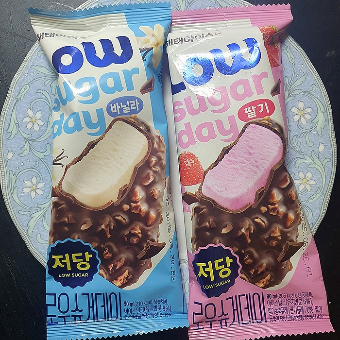  [혈당실험] 해태 저당 아이스크림 <로우슈거데이 바닐라&딸기맛> 전종 리뷰