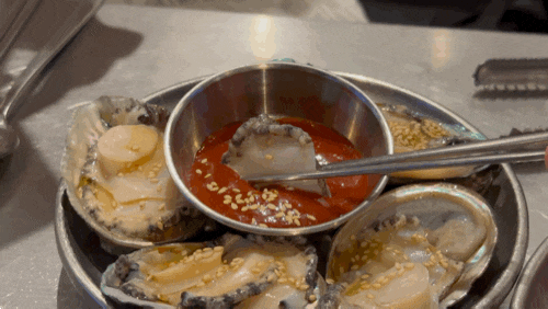  역삼역맛집 한판도, 고기 전복 삼합에 여름 피로 날렸습니다
