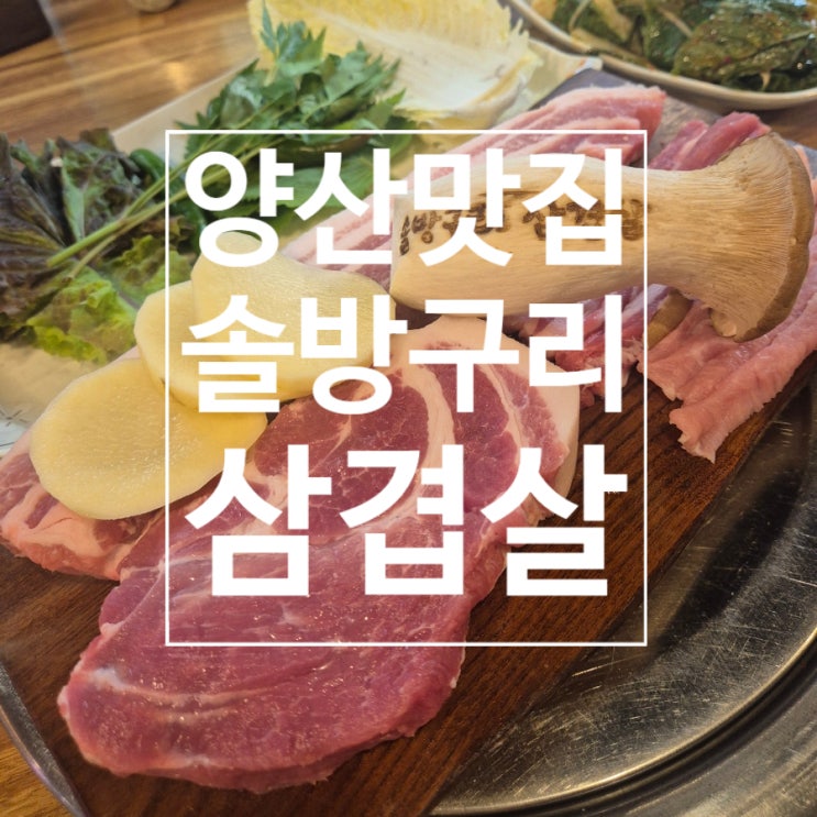  양산 맛집 솔방구리삼겹살, 솔방울향을 입힌 참숯구이 전문점