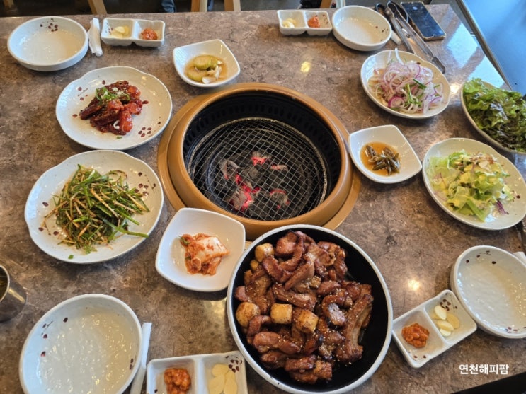  연천 전곡 5사단 맛집 삼월애 돼지갈비 소갈비살 왕돈까스