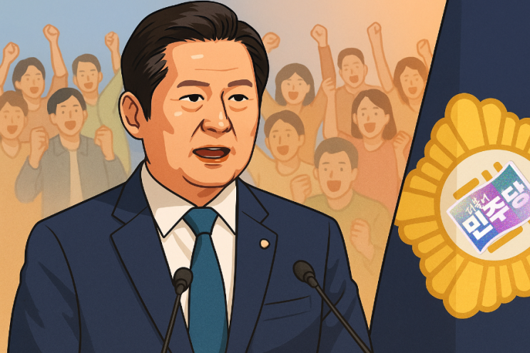 <b>정청래</b> 당대표 선출, 이재명 정부의 여당 일체화를 선언하다